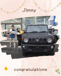 ブルーイッシュブラックパールのジムニー納車しました☆彡